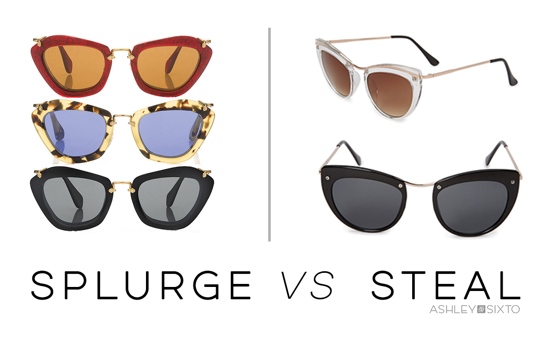 Splurge VS Steal Miu Miu and Forever 21 Sunglasses