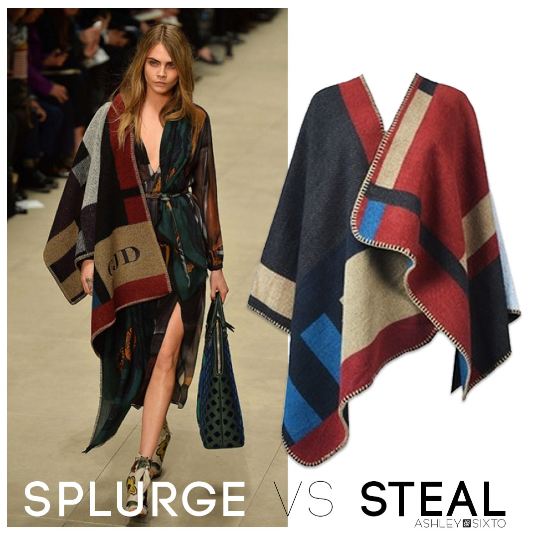 SplurgeVSSteal_Burberry Poncho